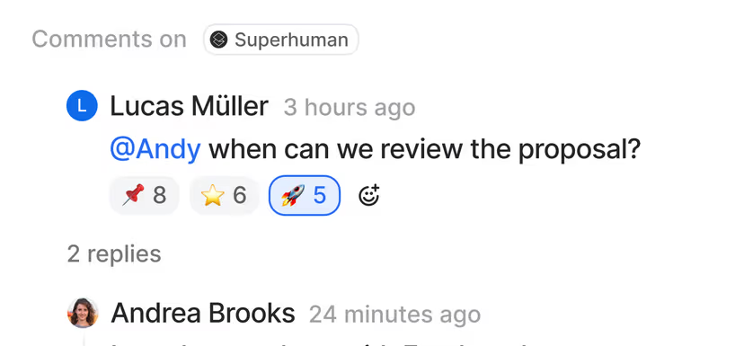 Comments and reactions on a recycled post